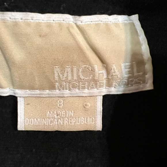 Michael Kors Wool Blend Double Breasted Button/Zip Pea Coat Black Size 8 - Picture 8 of 11